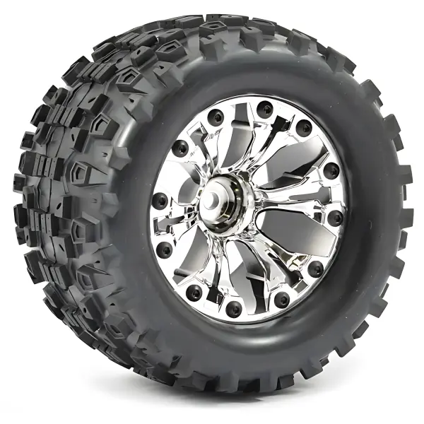 Fastrax 1:10 MT Stinger Mount 6-Spoke Chrome 1/2 Offset (2) — image 1 of 4