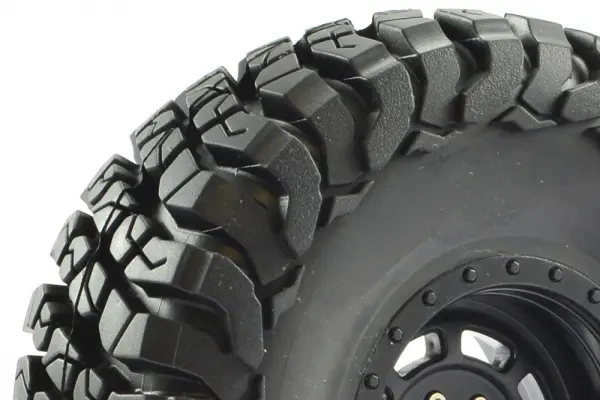 Fastrax Granite Scale 2.2 Wheels with Tyres - 140mm OD - Black (2) &mdash; image 3 of 4