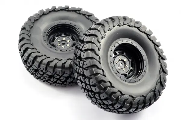 Fastrax Granite Scale 2.2 Wheels with Tyres - 140mm OD - Black (2) &mdash; image 4 of 4
