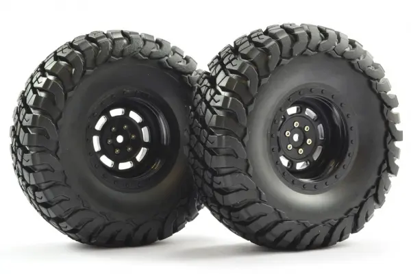 Fastrax Granite Scale 2.2 Wheels with Tyres - 140mm OD - Black (2) &mdash; image 2 of 4