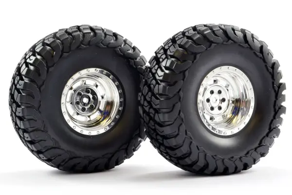 Fastrax Granite Scale 2.2 Wheels with Tyres - 140mm OD - Chrome (2) — image 4 of 4