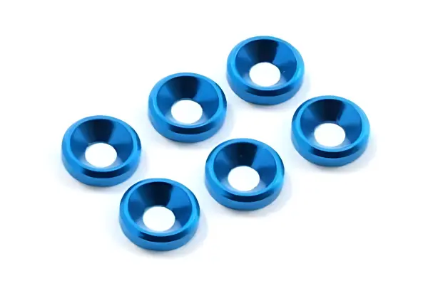 Fastrax M3 Countersunk Washer Blue (6) — image 1 of 2