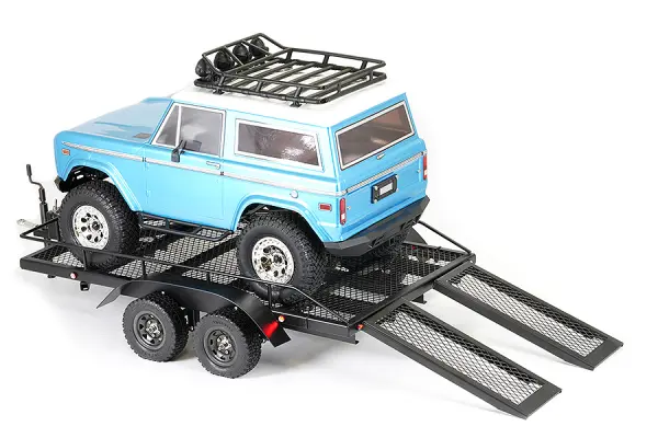 Fastrax Scale Dual Axle Truck Car Trailer With Ramps + LED Lights &mdash; image 8 of 16