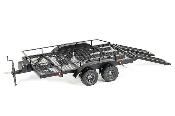 Fastrax Scale Dual Axle Truck Car Trailer With Ramps + LED Lights &mdash; image 7 of 16