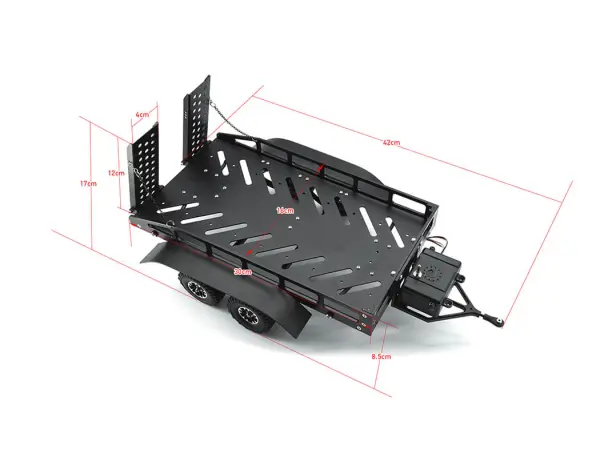 Fastrax Dual Axle Trailer With Ramps + LEDs - Medium 1:12 - 1:18 Scale — image 11 of 11