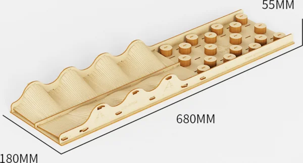Fastrax Wood Board Climbing Prop Uneven Track 180 x 680 x 55mm