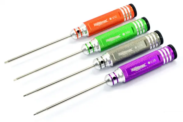 Fastrax Hardened IMPERIAL Hex Driver Set 4Pcs(0.050 - 1:16 - 5/64 - 3/32) &mdash; image 4 of 4