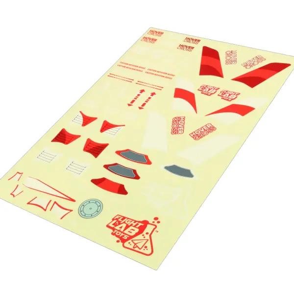 Flight Lab Toys HoverCross Decal Sheet (Red) — image 1 of 2