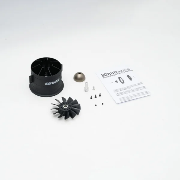 FMS 80mm Ducted Fan(12-Blade) V2 Without Motor (Plastic) (for 3280-Kv2100 Motor)
