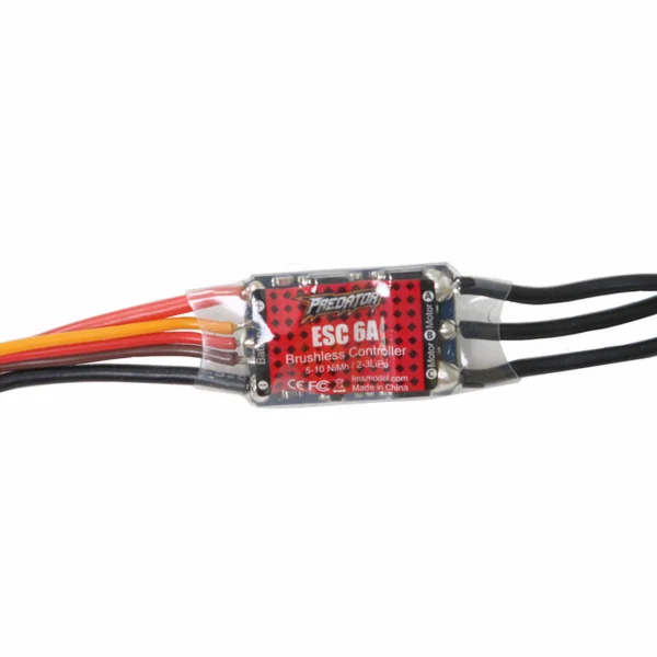 FMS 6A ESC With 150 Input Cable Jst (for 800mm Easy Trainer/ Fox/ Vtail)