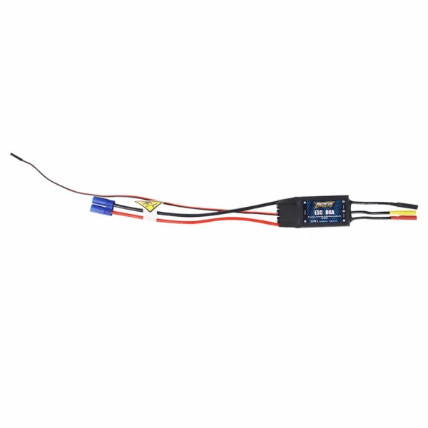 FMS 80A ESC With 220mm Input Cable 4.0mm Motor Connector (for 1500mm P47 /1400mm F3A / 1400mm P51 V8/ F4U V3/ ZERO/ T28 V4/ P40/ 980mm P39/ P40/ 70mm F-18 V2/ 1.1M P-51D Mustang)