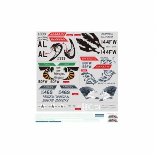 FMS F-16C Fighting Falcon 70mm Decal Sheet &mdash; image 2 of 2