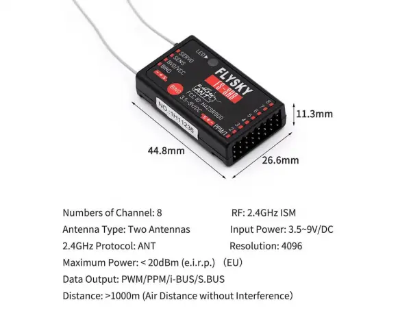 FlySky FS-ST8 Transmitter with SR8 Receiver — image 10 of 11