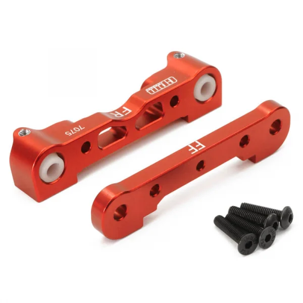 Fastrax Aluminium Front Lower Suspension Mounts - Arrma Kraton / Outkast / Senton / Typhon - Red