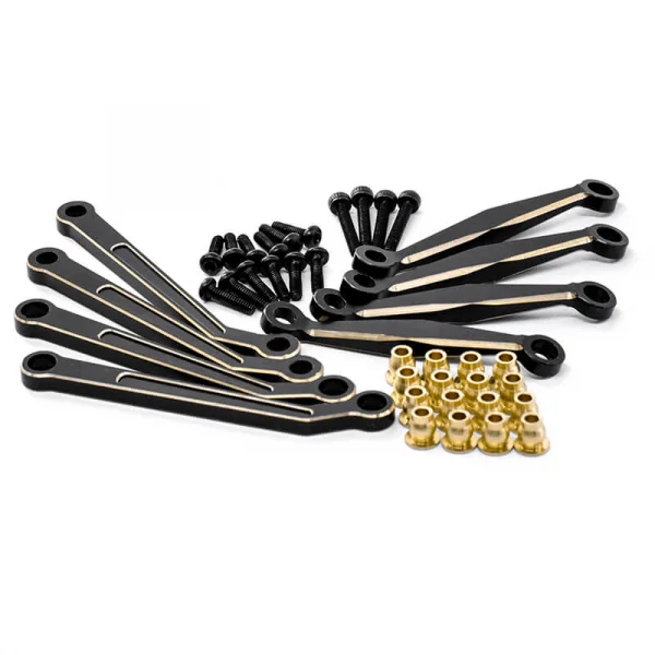 Fastrax FCX24 Black Brass Suspension Link Rods (8Pc)