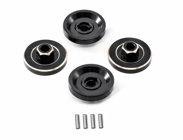Fastrax FCX24 Black Brass Wheel Counterweights (4Pc) &mdash; image 2 of 3