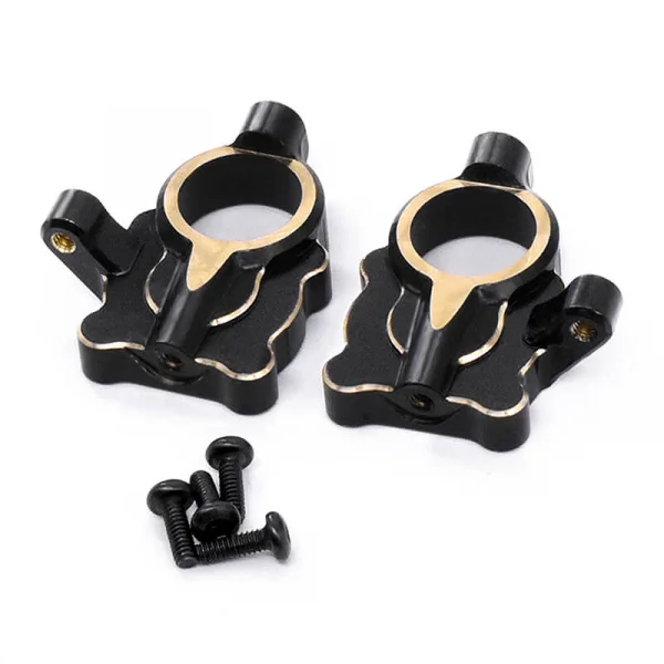 Fastrax FCX24 Black Brass Steering Arm Housing (2Pc)