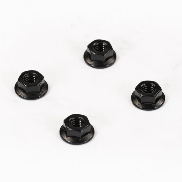 Fastrax M4 Black Serrated Aluminium Locknuts 4Pcs — image 2 of 2