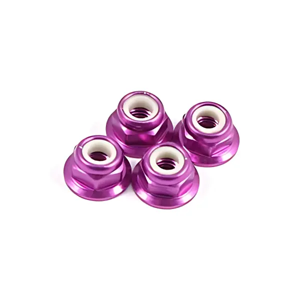 Fastrax M4 Purple Flanged Locknuts — image 1 of 2