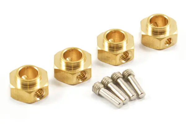 Fastrax TRX-4 Brass Hex Wheel Hub (4) — image 2 of 2