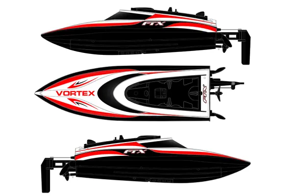 FTX Vortex High Speed 44cm Race Boat - Black — image 5 of 7