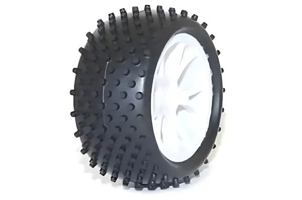FTX Vantage Rear Buggy Tyres Pre Mounted on White Wheels - 1 Pair — image 1 of 5