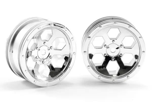 FTX Outback 6Hex Wheel (2) - Chrome &mdash; image 2 of 2