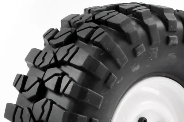 FTX Outback Pre-Mounted Steel Lug/Tyre (2) - White &mdash; image 5 of 5