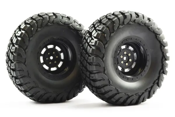 FTX Mauler 2.2 All Terrain Tyres Pre-Glued On Black Wheels — image 2 of 6