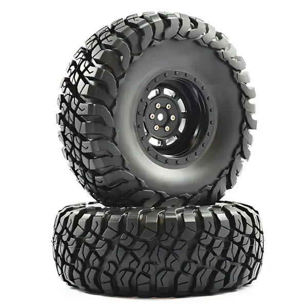 FTX Mauler 2.2 All Terrain Tyres Pre-Glued On Black Wheels — image 1 of 6