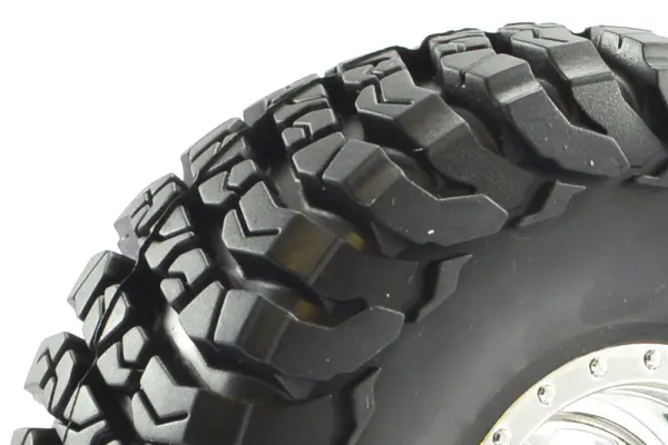 FTX Mauler 2.2 All Terrain Tyres Pre-Glued On Chrome Wheel — image 3 of 4