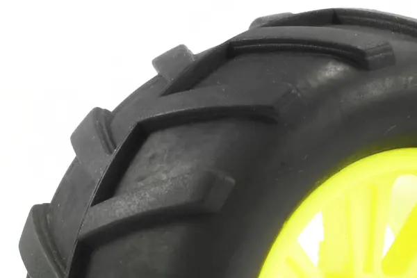 FTX Comet Monster Front Mounted Tyre + Wheel Yellow — image 2 of 3