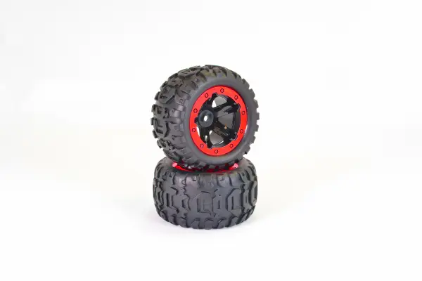 FTX Tracer Monster Truck Red Wheel/Tyres Complete (2) — image 2 of 2
