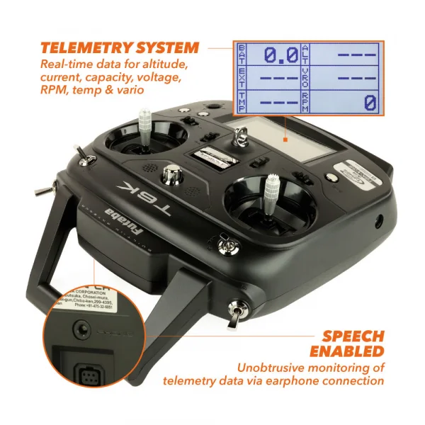 Futaba T6K V3 Transmitter With R3008SB Receiver (Mode 1)