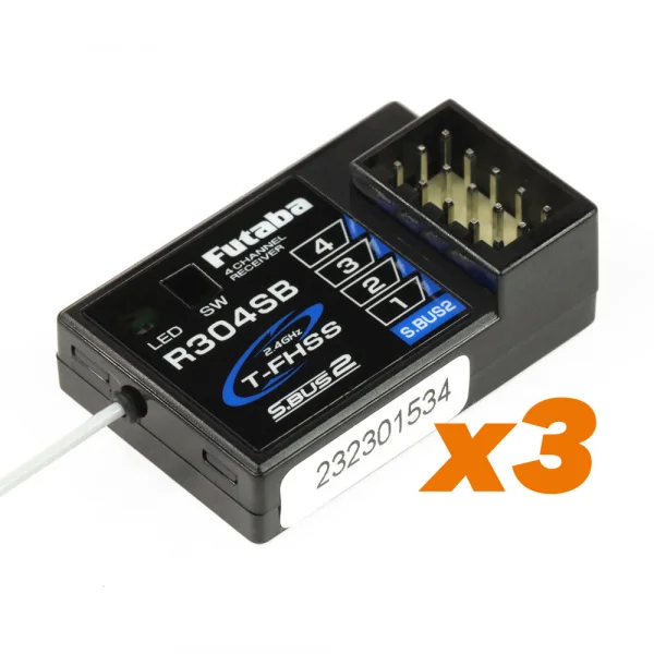 Futaba T4PM Plus With 3 x 3x R304SB Receivers