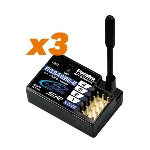 Futaba T4PM Plus With 3 x R334SBS-E Receivers