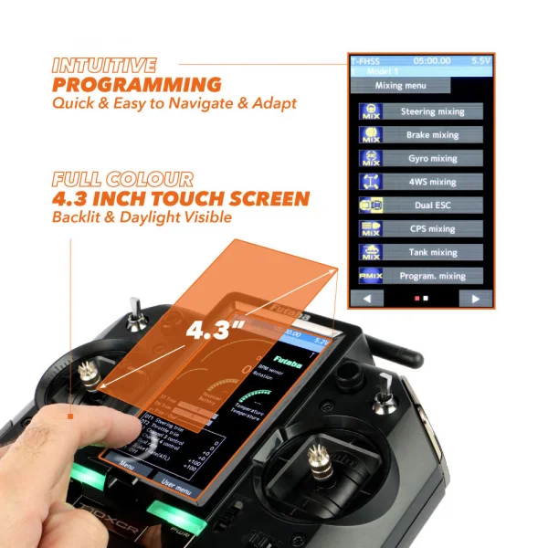 Futaba T10XCR Transmitter with R404SBS Receiver