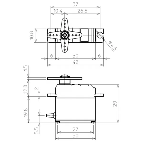 Futaba S3150 Slim Digital Glider Servo - 3.7kg - 0.24s