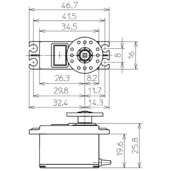 Futaba S3170G Mini Digital Retract Servo MG - 8.5kg - 0.47s