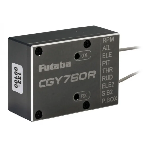 Futaba CGY760R 3-Axis Helicopter Gyro, T-FHSS/FASSTest Rx and Governor