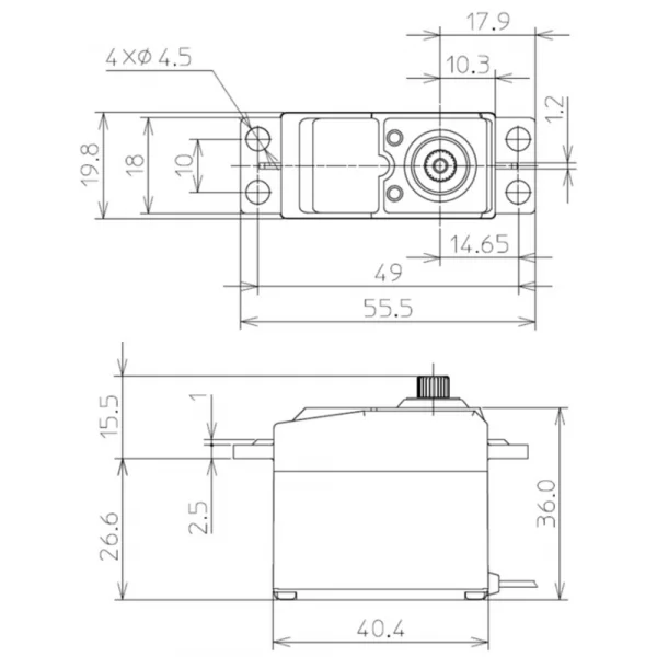 Futaba S-U300 Standard Digital Servo PWM/S.Bus2 4.5kg/0.19s 4.8V - 6V (Bulk Pack of 10)