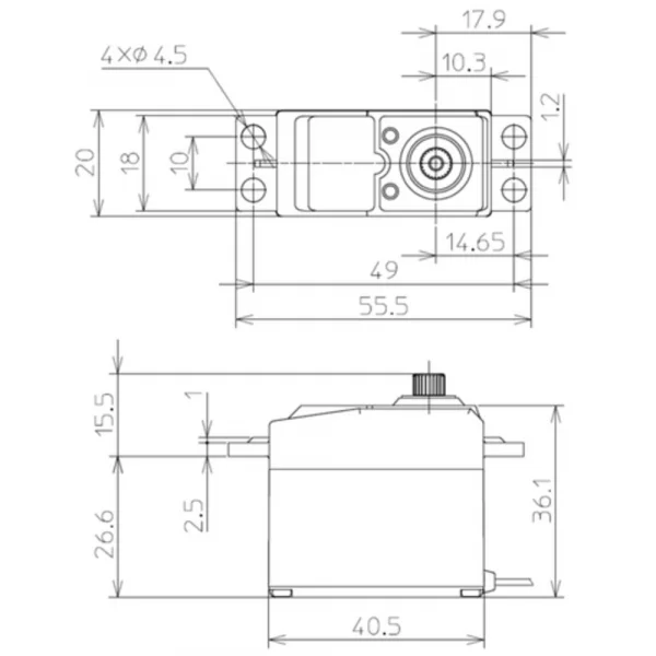 Futaba S-U301 Standard Digital HV Servo PWM/S.Bus2 - 3.9kg - 0.16s