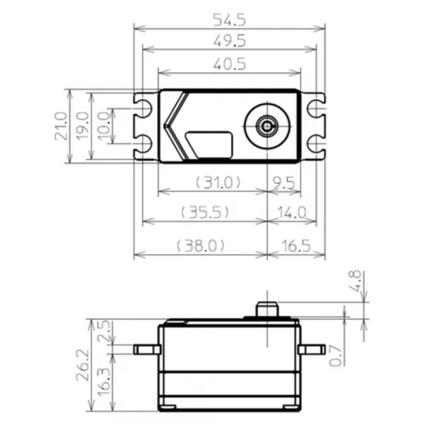 Futaba HPS-HT700 Standard Brushless Servo MG PWM/S.Bus2 - 9.6kg - 0.045s