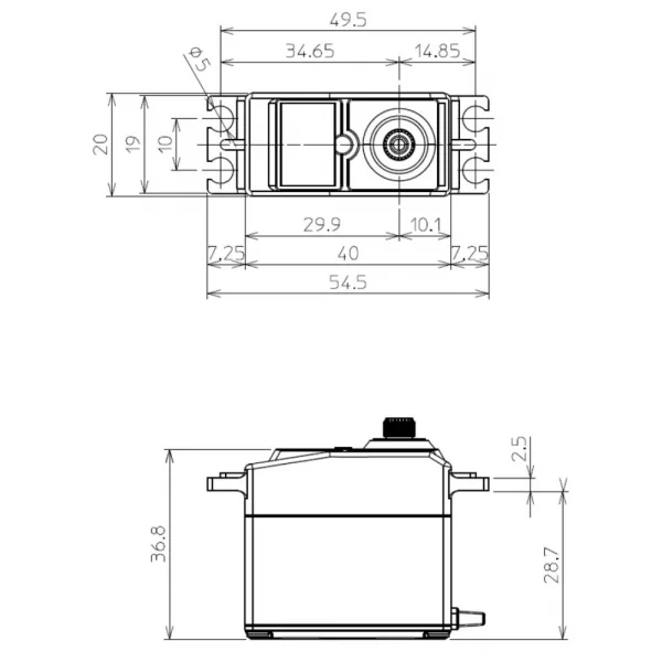 Futaba S-A501 Standard Brushless HV Servo PWM/S.Bus2 - 16.8kg - 0.11s