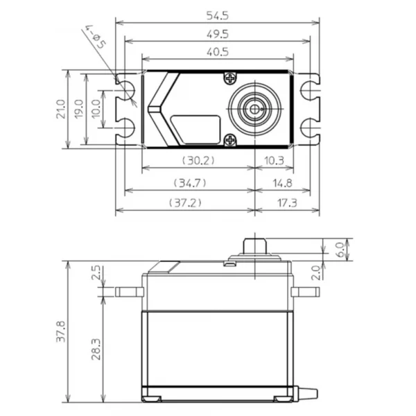 Futaba HPS-H701 Standard Brushless Servo PWM/S.Bus2 - 44.0kg - 0.07s