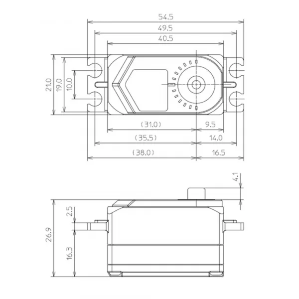 Futaba HPS-A704 Standard Brushless Servo PWM/S.Bus2 - 16.0kg - 0.06s