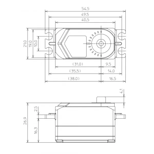 Futaba HPS-CT501 Low Profile Brushless Servo PWM/S.Bus2 - 21.0kg - 0.06s