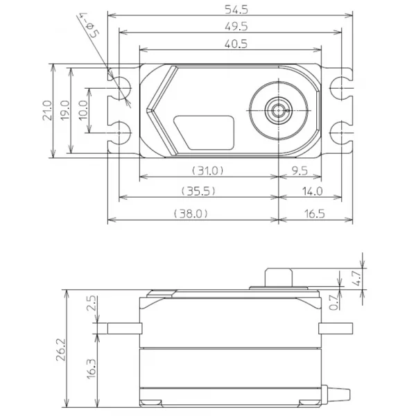 Futaba HPS-CT702 Low Profile Brushless Servo PWM/S.Bus - 30.0kg 0.07s