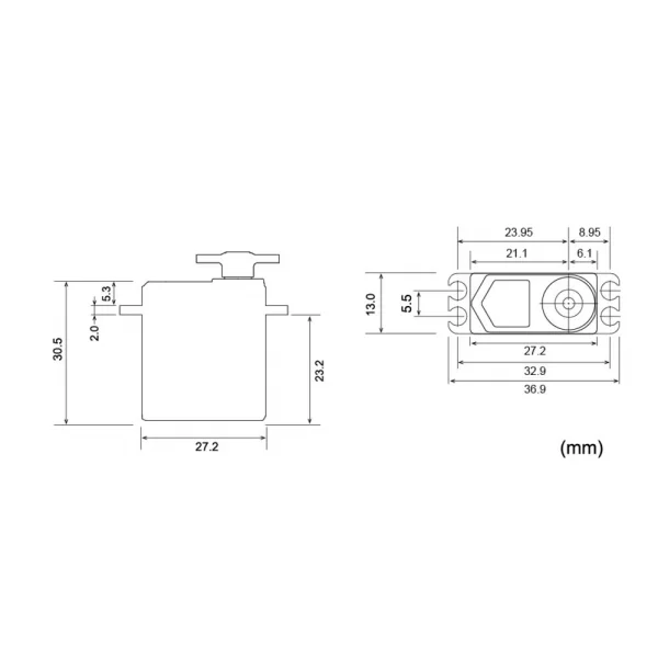 Futaba BLS-A600 Mini Brushless Servo PWM/S.BUS2 - 7.6kg 0.10s