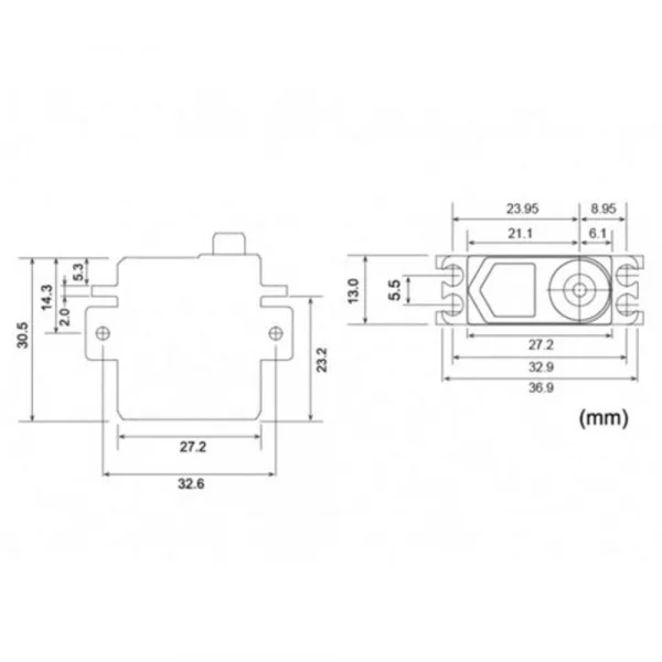 Futaba BLS-CM600 Mini Brushless Servo PWM/S.Bus2 - 6.5kg 0.08s